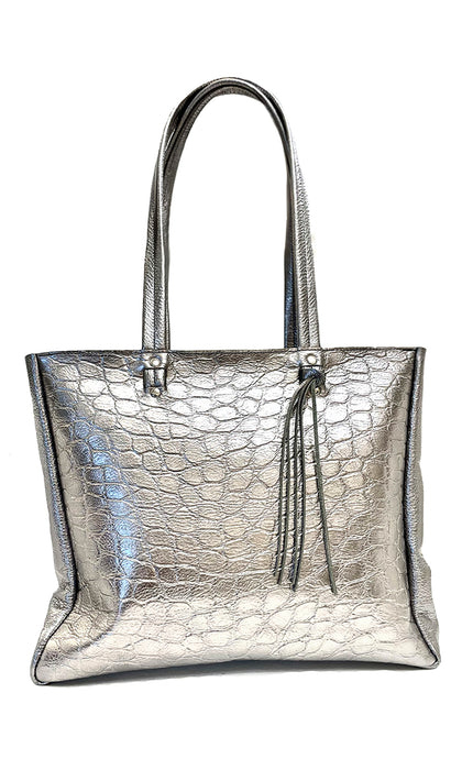 *NEW* Bella Nouveau Pewter Alligator & Pewter Pearl