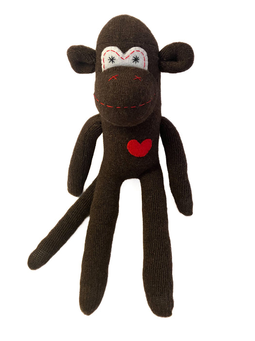 Sock Monkey Chocolate w Red Heart