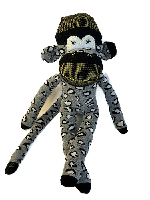 Sock Monkey Grey Animal Pattern