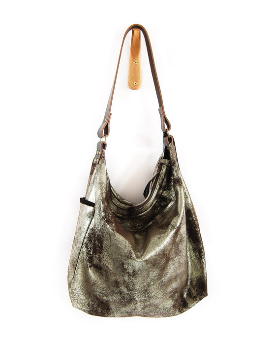 Febe Hobo Brown Platinum - Lara B. Designs, Inc.